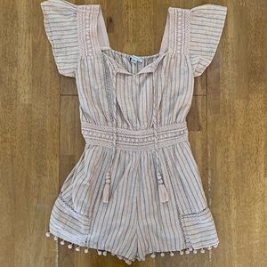 American Eagle Shorts/Jumpsuit, Pink Striped, Size Small